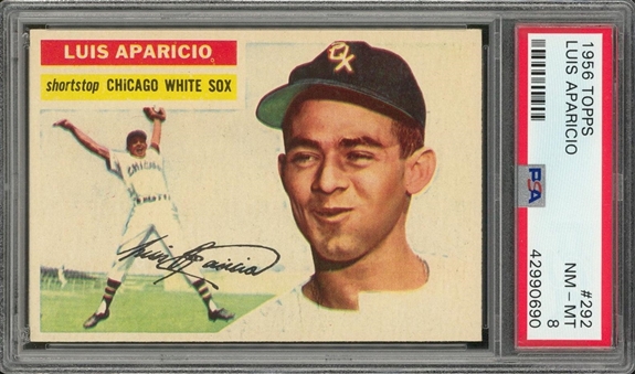 1956 Topps #292 Luis Aparicio Rookie Card – PSA NM-MT 8